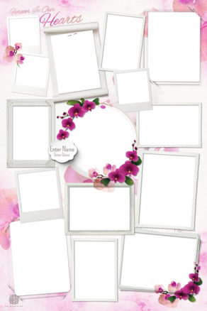 xomemories_Orchid Memorial Photo Collage Template
