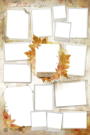 xomemories_Fall Memorial Photo Collage Template