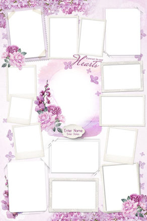 xomemories_Purple Bloom-Memorial-Photo-Collage-Template